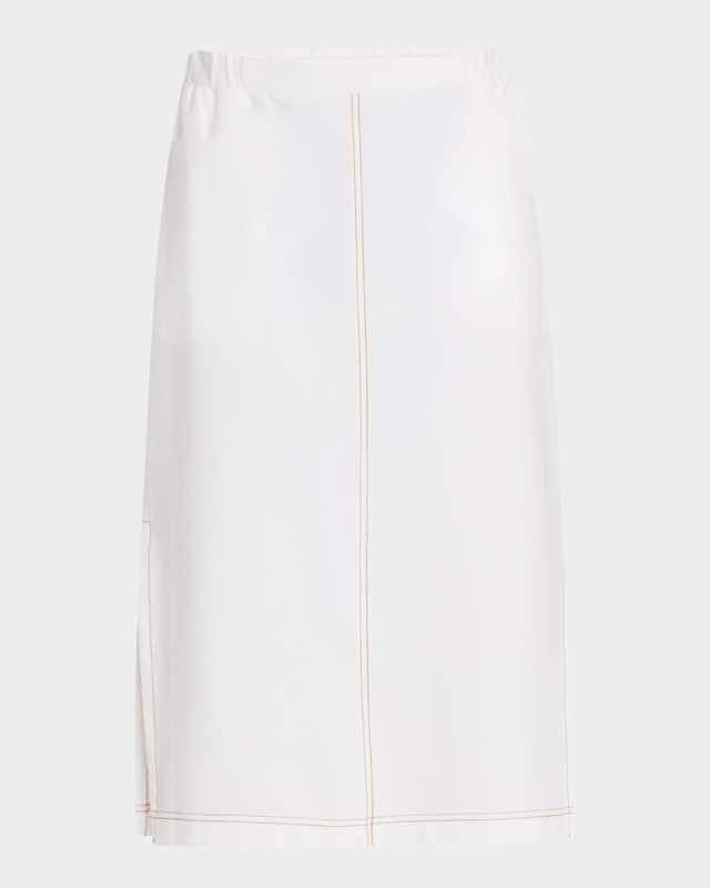 Otto Straight Topstitched Skirt